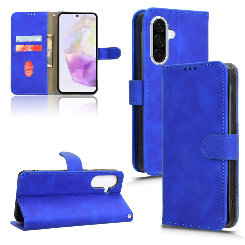 Samsung Galaxy A36 5G Skin Feel Magnetic Flip Leather Phone Case - Blue
